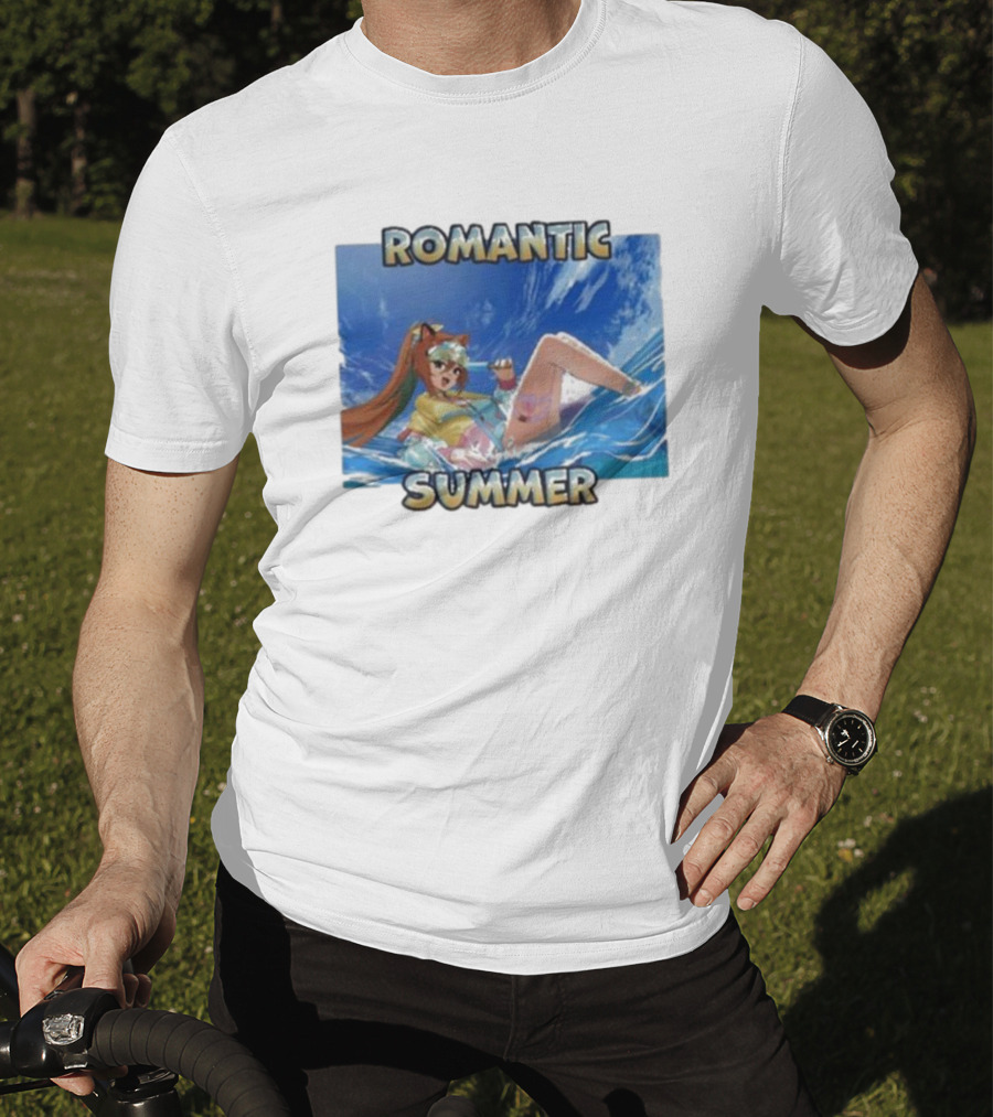 Romantic Summer Anime Beach Vibes T-Shirt