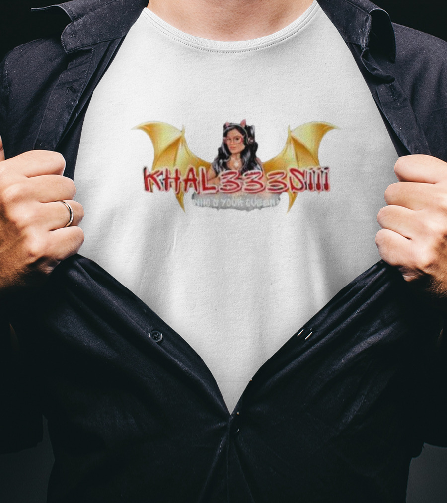 Khal333siii Winged Who's Your Queen T-Shirt