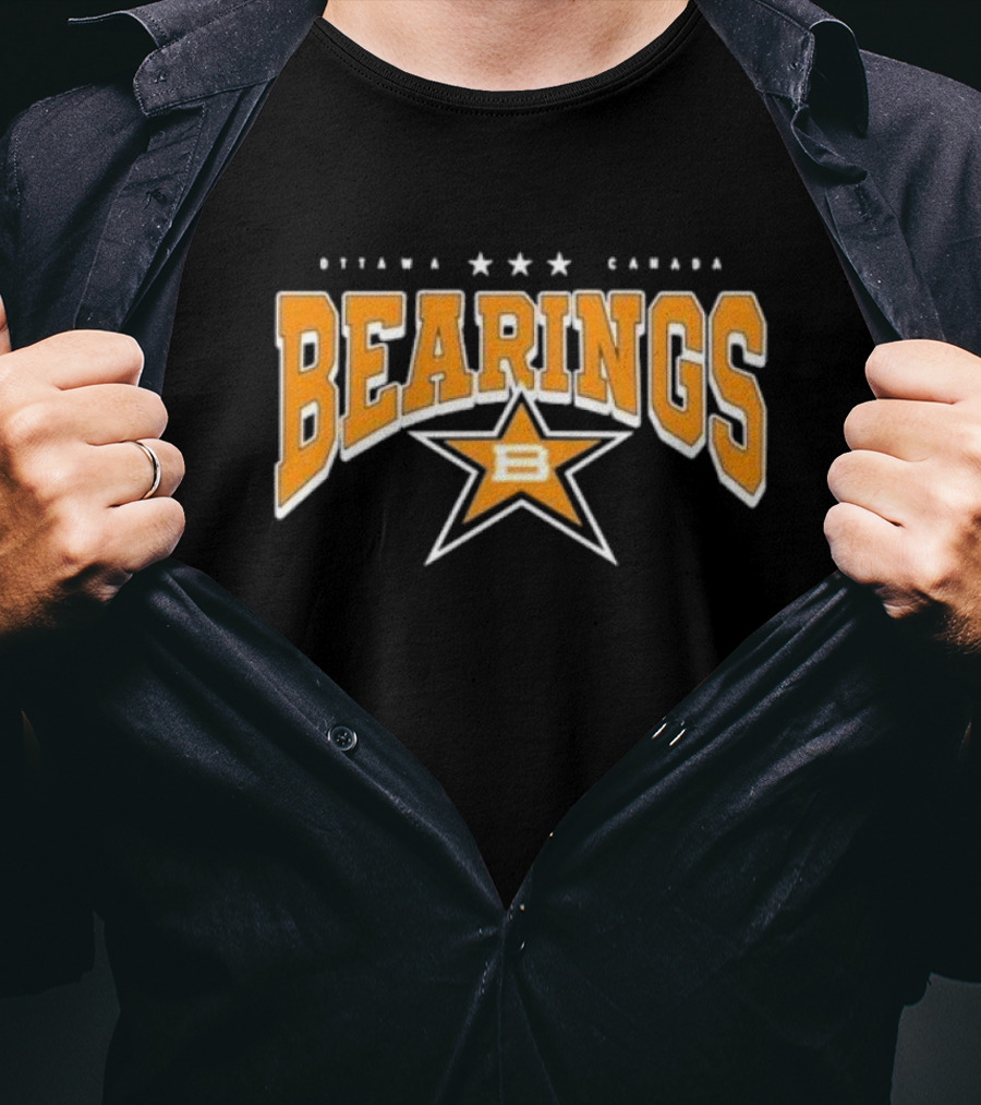 Ottawa Canada Bearings Three Stars B Star T-Shirt