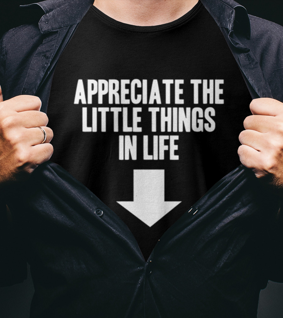 Appreciate The Little Things In Life Down Arrow T-Shirt