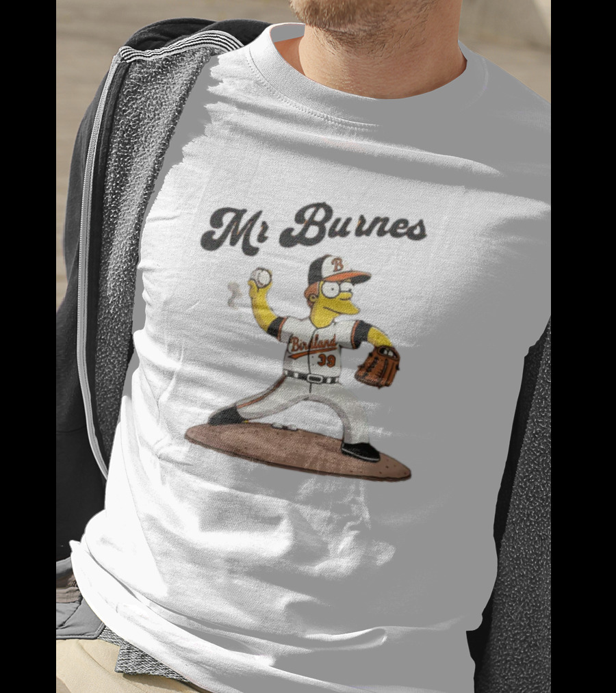 Baltimore Orioles Mr Burnes Baseball Cartoon Character T-Shirt