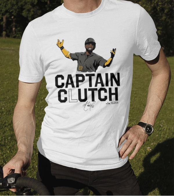 Captain Clutch Andrew McCutchen 22 Signature Gesture T-Shirt