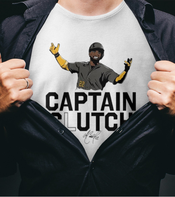 Captain Clutch Andrew McCutchen 22 Signature Gesture T-Shirt