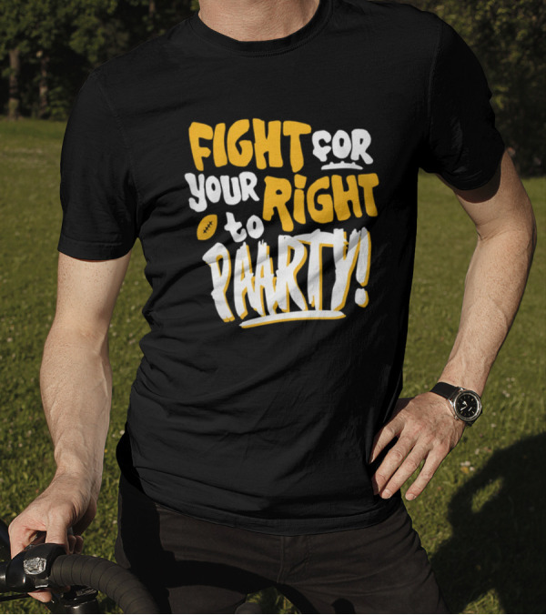 Fight For Your Right To Party Charlie Hustle Shop Football T-Shirt
