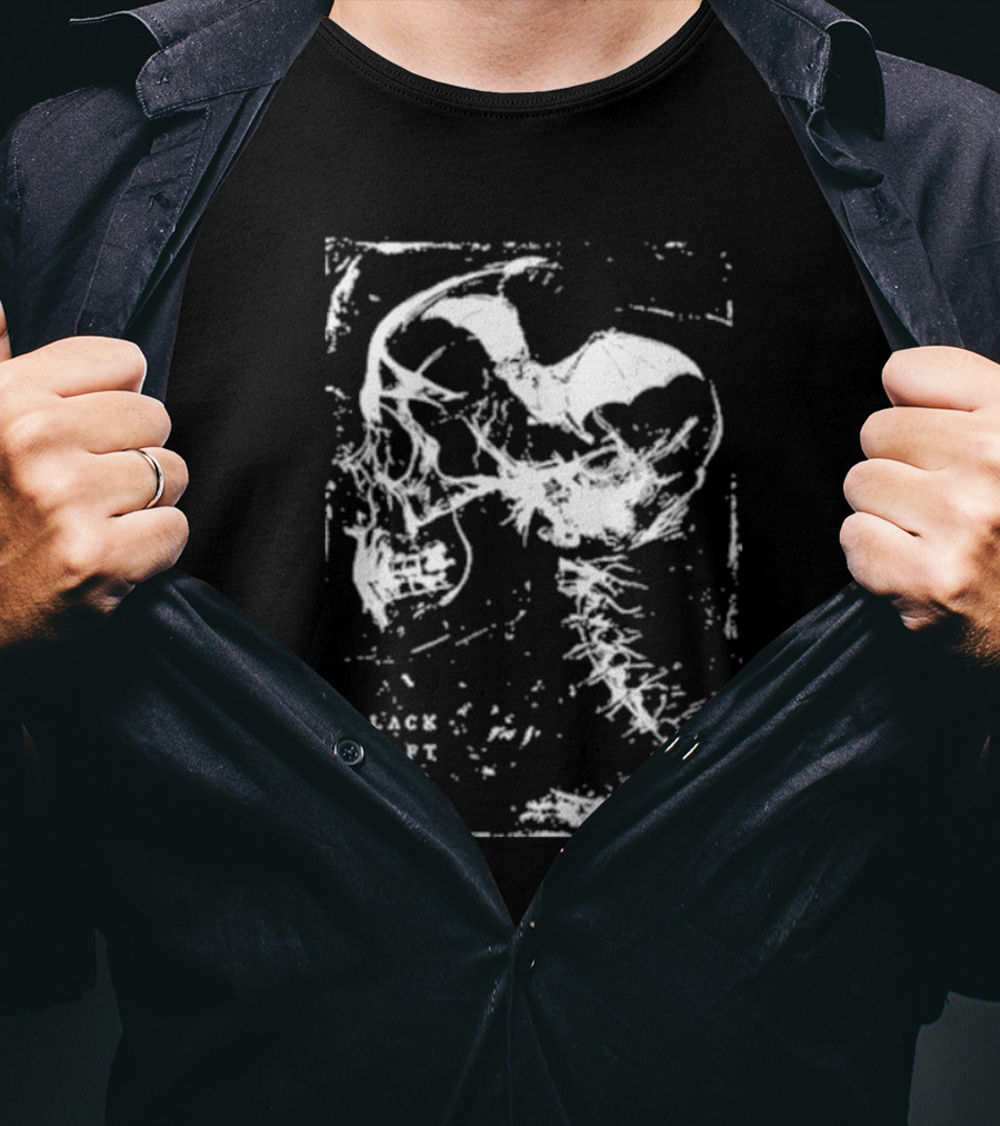 Black Craft Cult Skull Bat T-Shirt