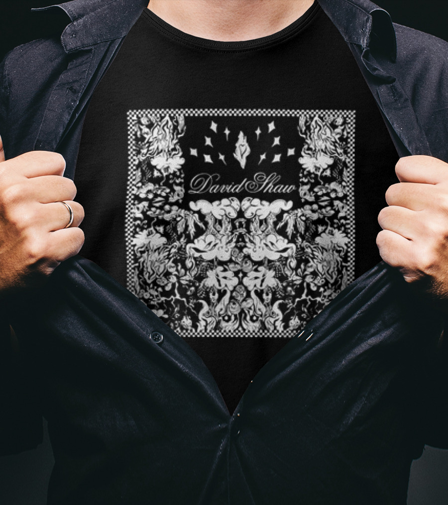David Shaw Symmetrical Black White T-Shirt
