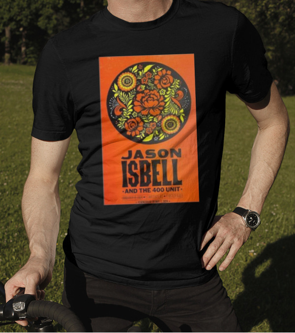 Jason Isbell And The 400 Unit May 7 2024 Liberty Hall Lawrence KS Floral Concert T-Shirt