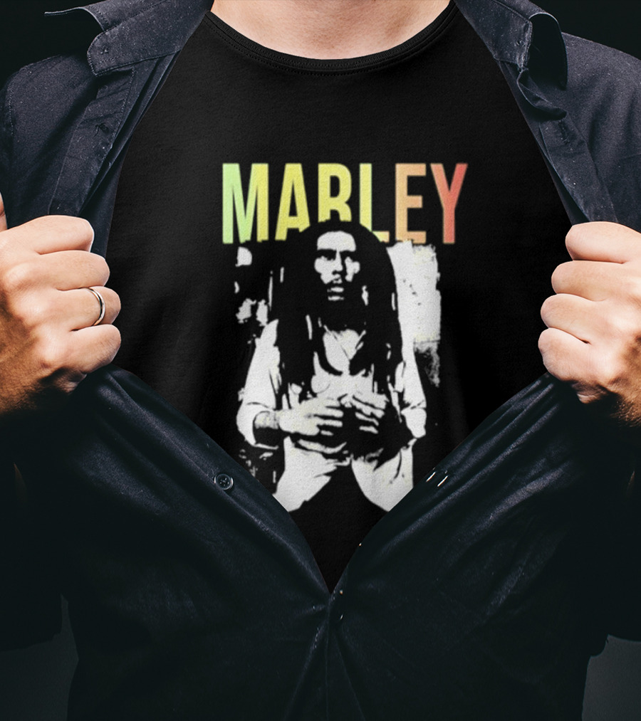 MARLEY Bob Marley Band Iconic Reggae Legend T-Shirt