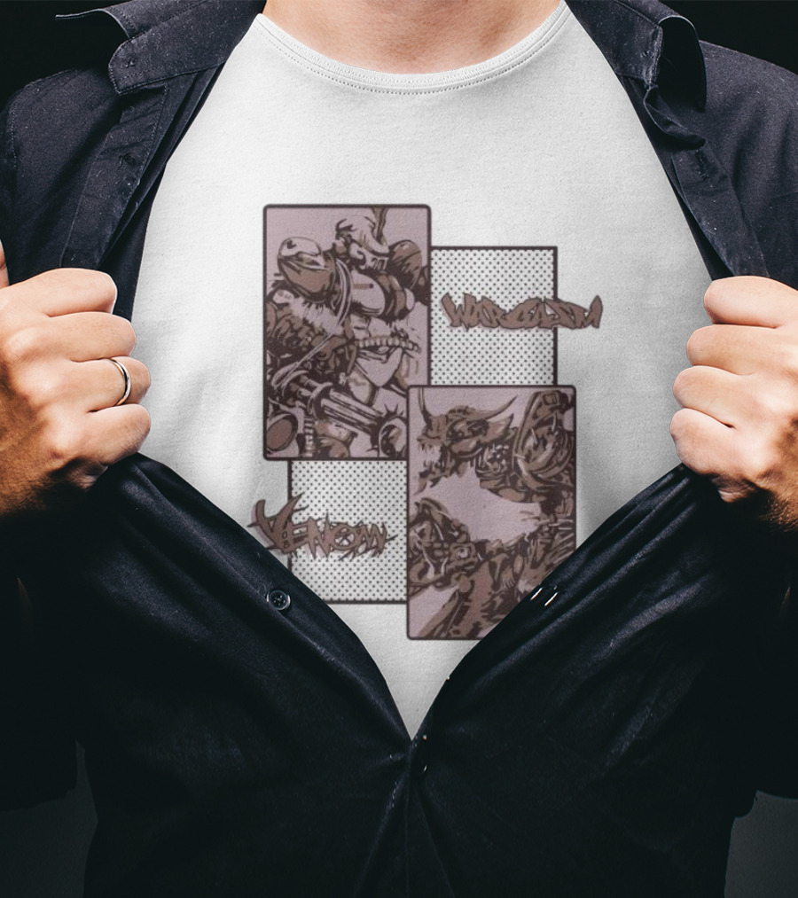 Wargasm Venom Showdown Battle Panels T-Shirt