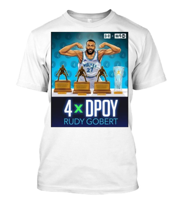 4x DPOY Rudy Gobert Wolves NBA Awards T-Shirt