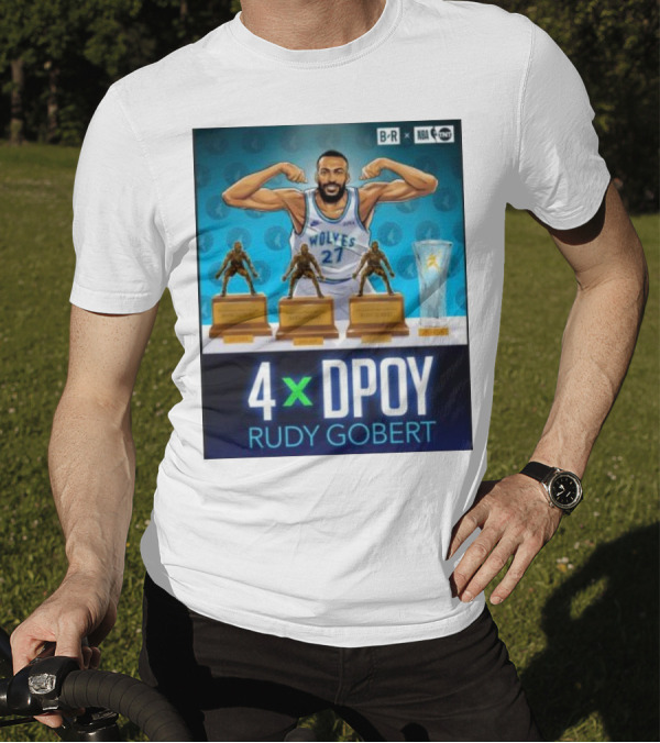 4x DPOY Rudy Gobert Wolves NBA Awards T-Shirt