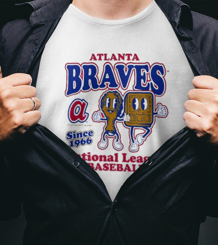 Atlanta Braves National League Baseball Since 1966 Cooperstown Collection Food Concessions T-Shirt