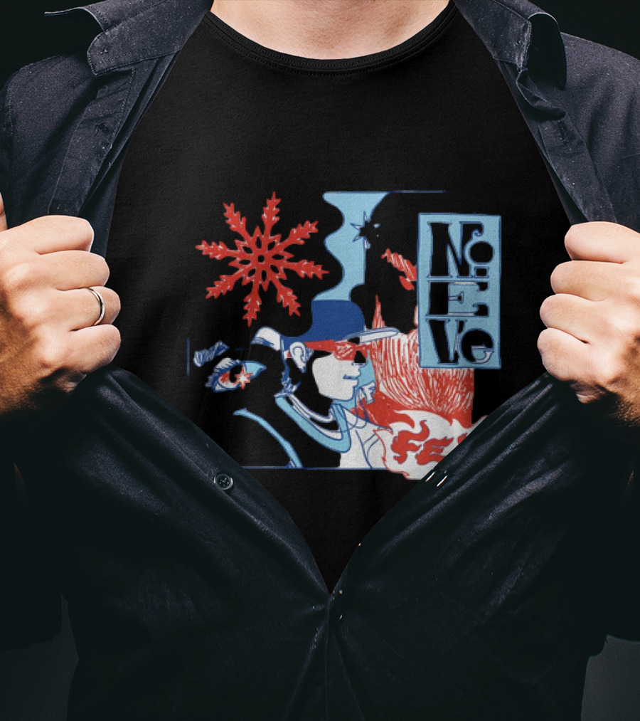 Ferxxo Merch Store Feid Nieve Snowflake Graphic Hip-Hop T-Shirt