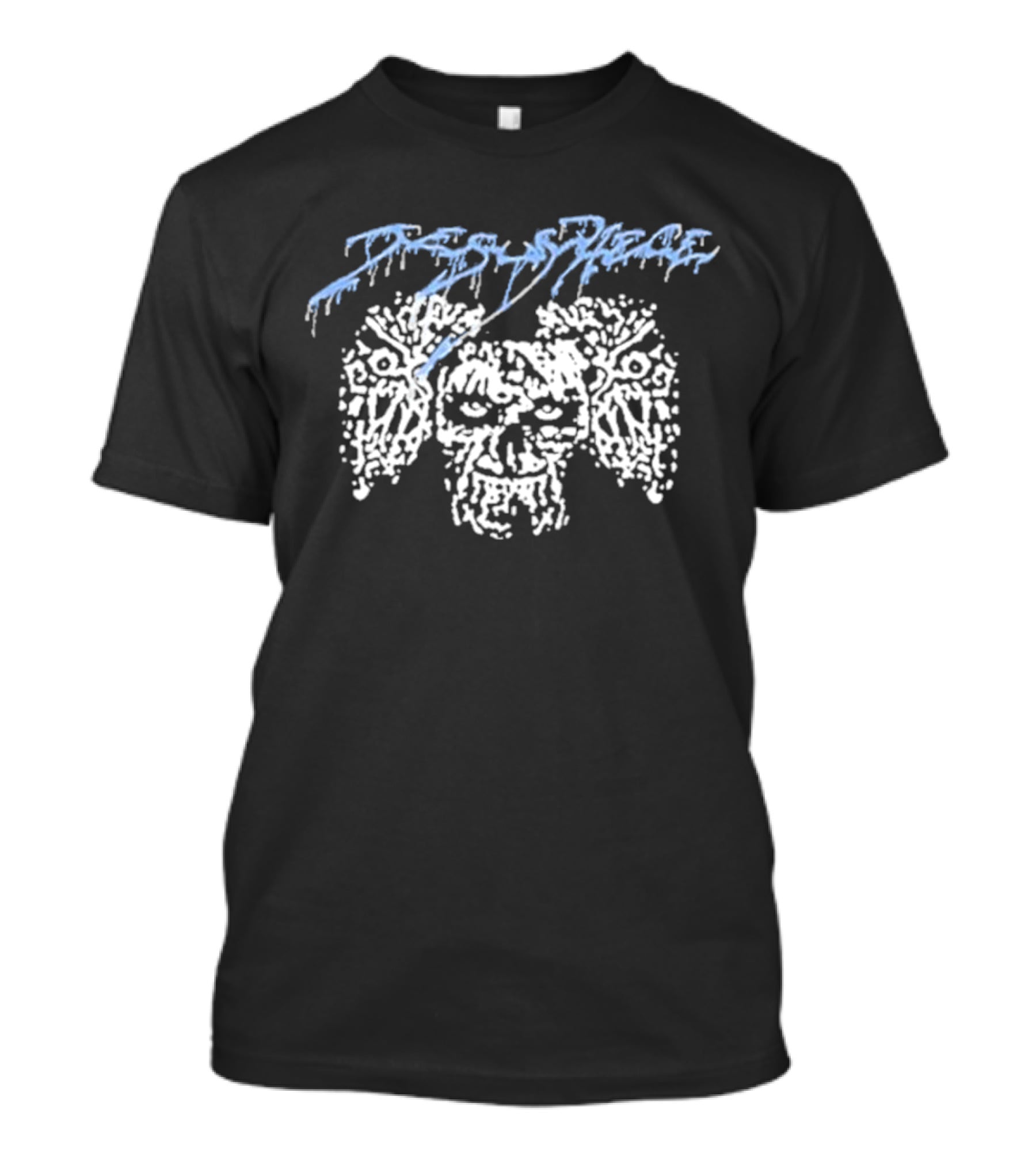 Coldcuts Jesus Piece Three Skulls Distorted Typography T-Shirt