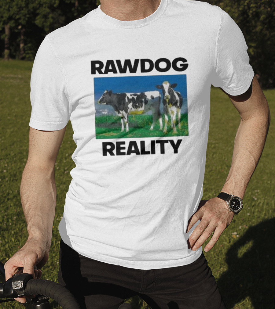 Findsleeptees Rawdog Reality Cows In Green Pasture T-Shirt