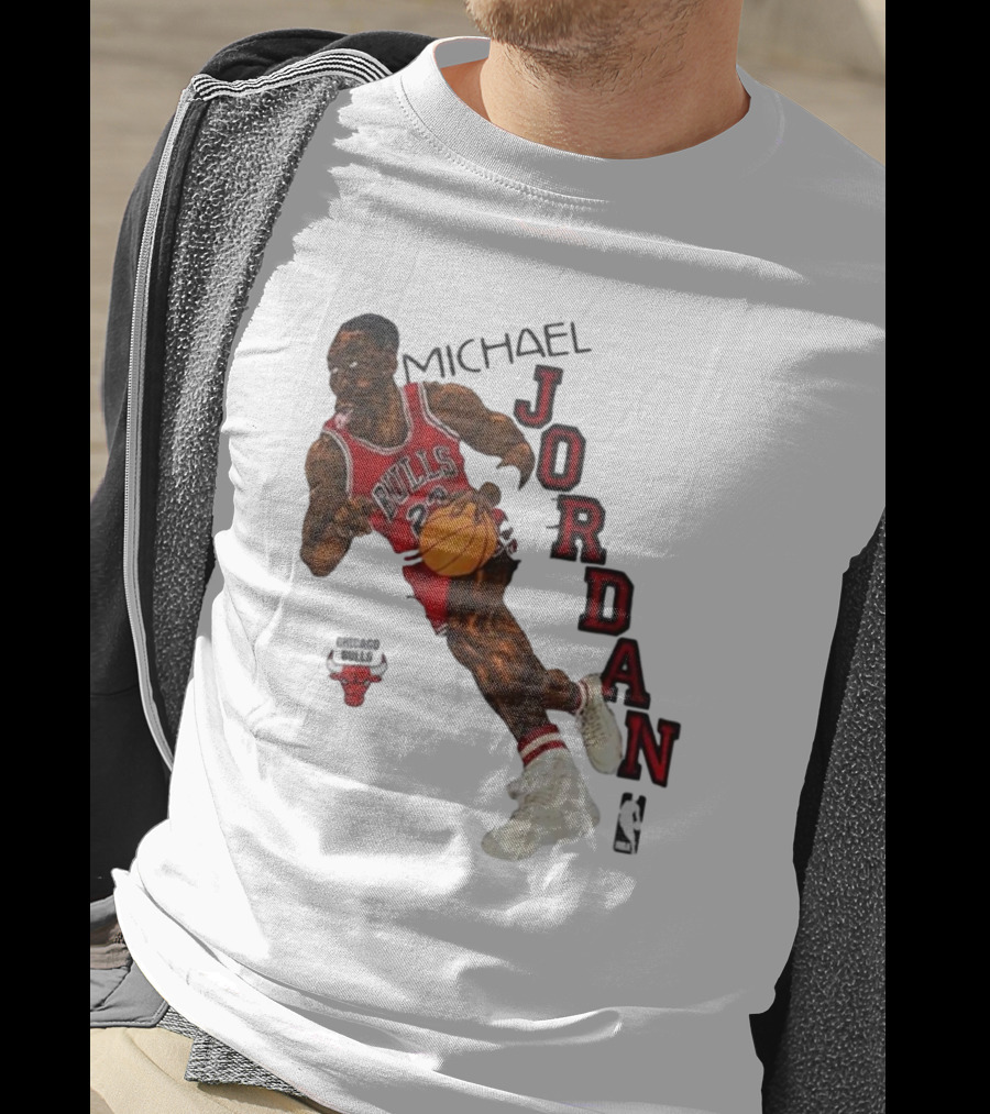 Michael Jordan Chicago Bulls Cartoon NBA T-Shirt