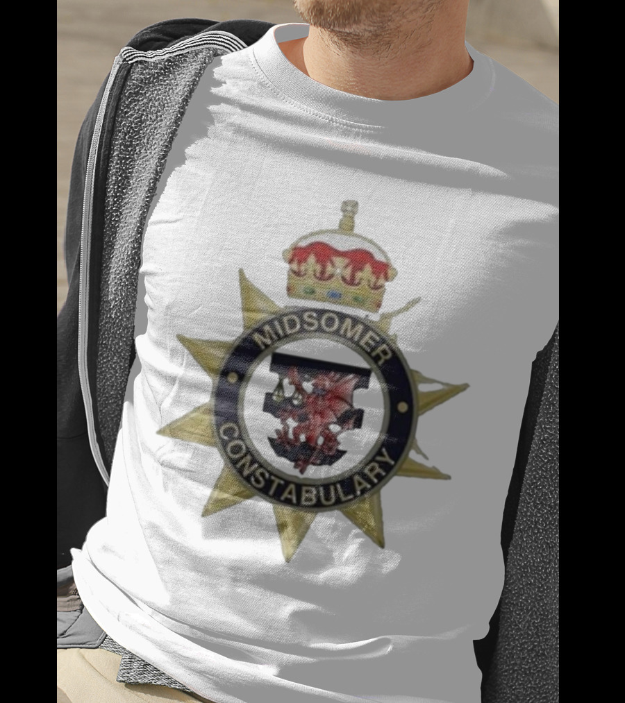 Midsomer Constabulary Badge With Crown And Dragon Emblem T-Shirt