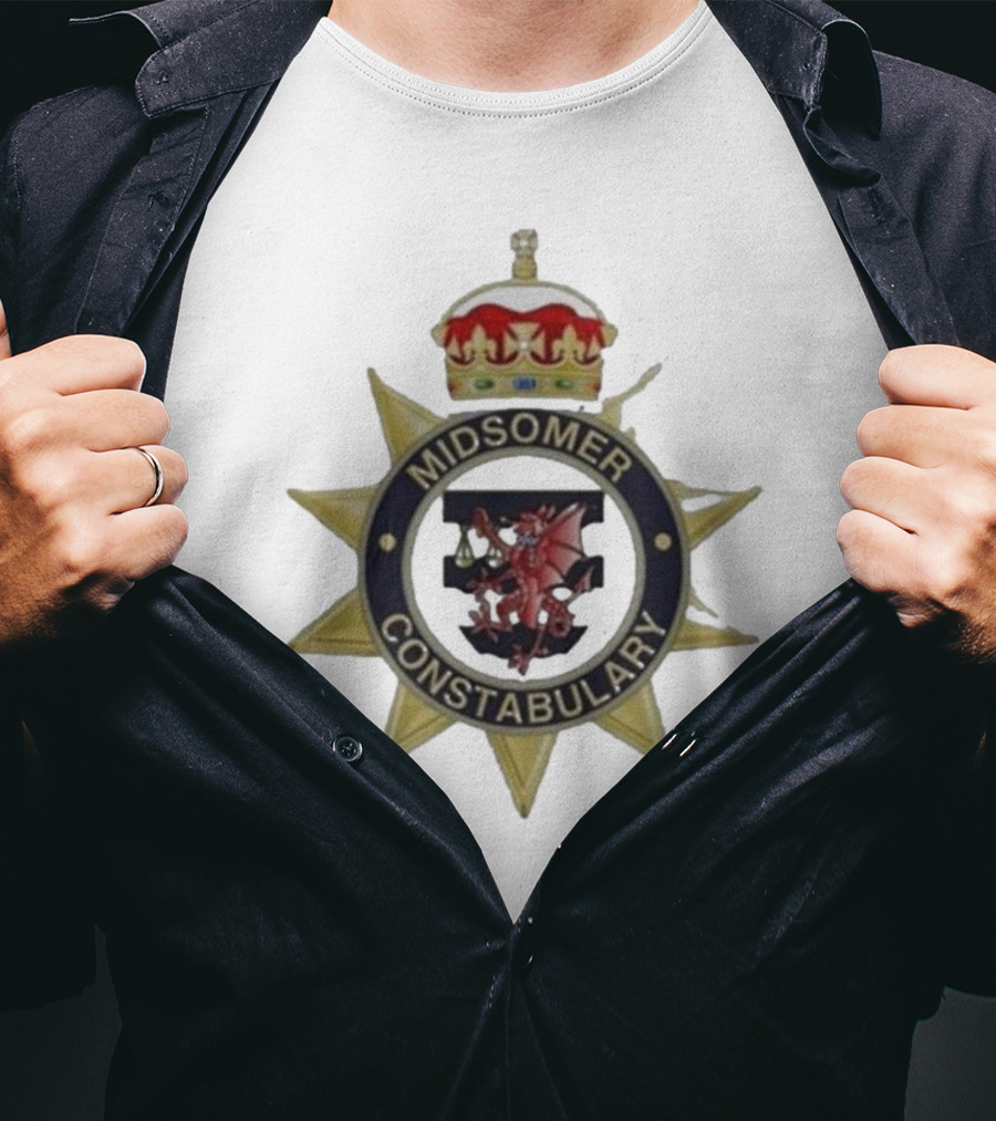 Midsomer Constabulary Badge With Crown And Dragon Emblem T-Shirt