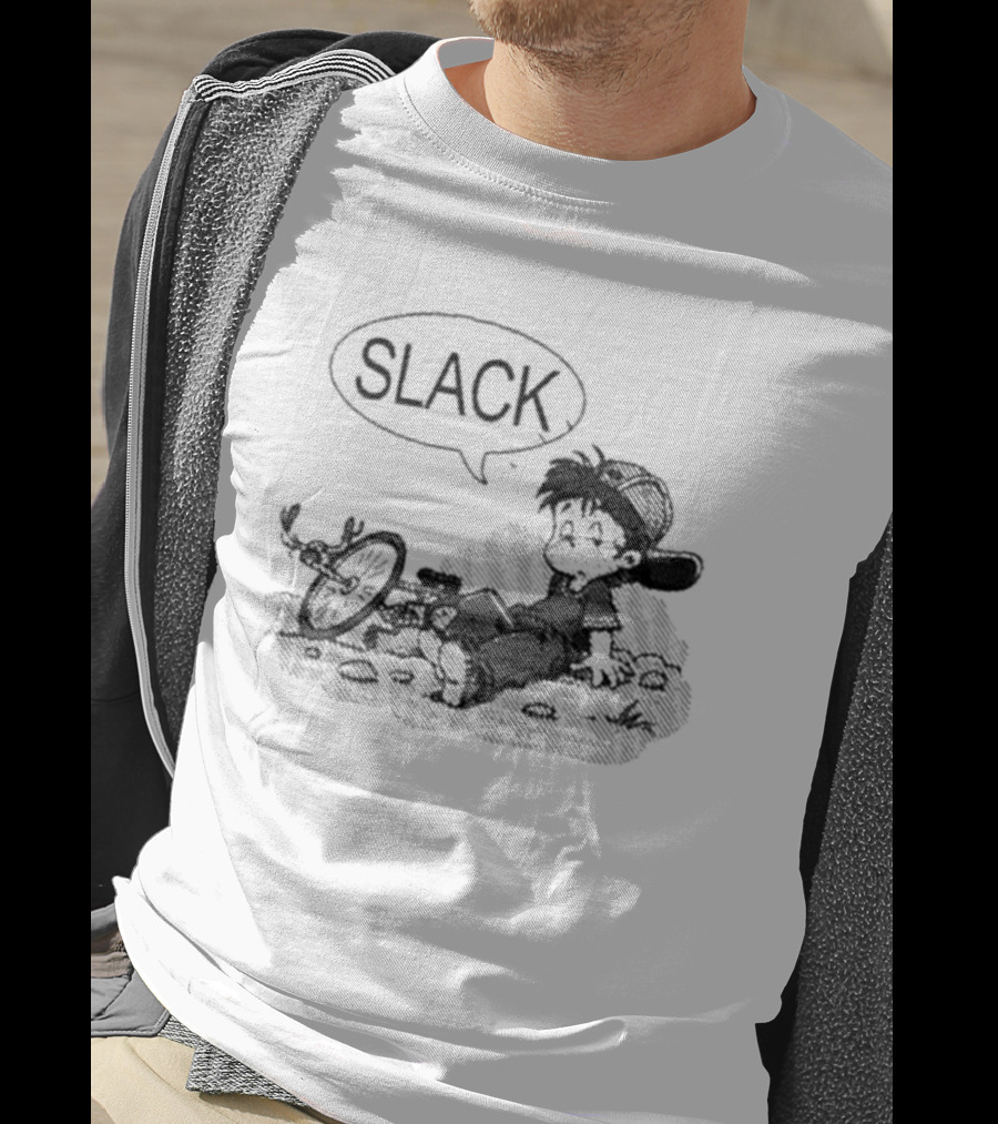 Slack Magazine Slack Biker Comic Character T-Shirt