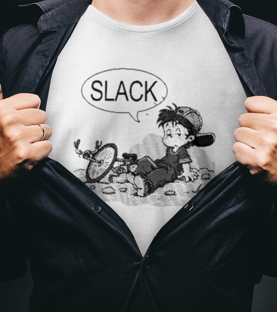 Slack Magazine Slack Biker Comic Character T-Shirt