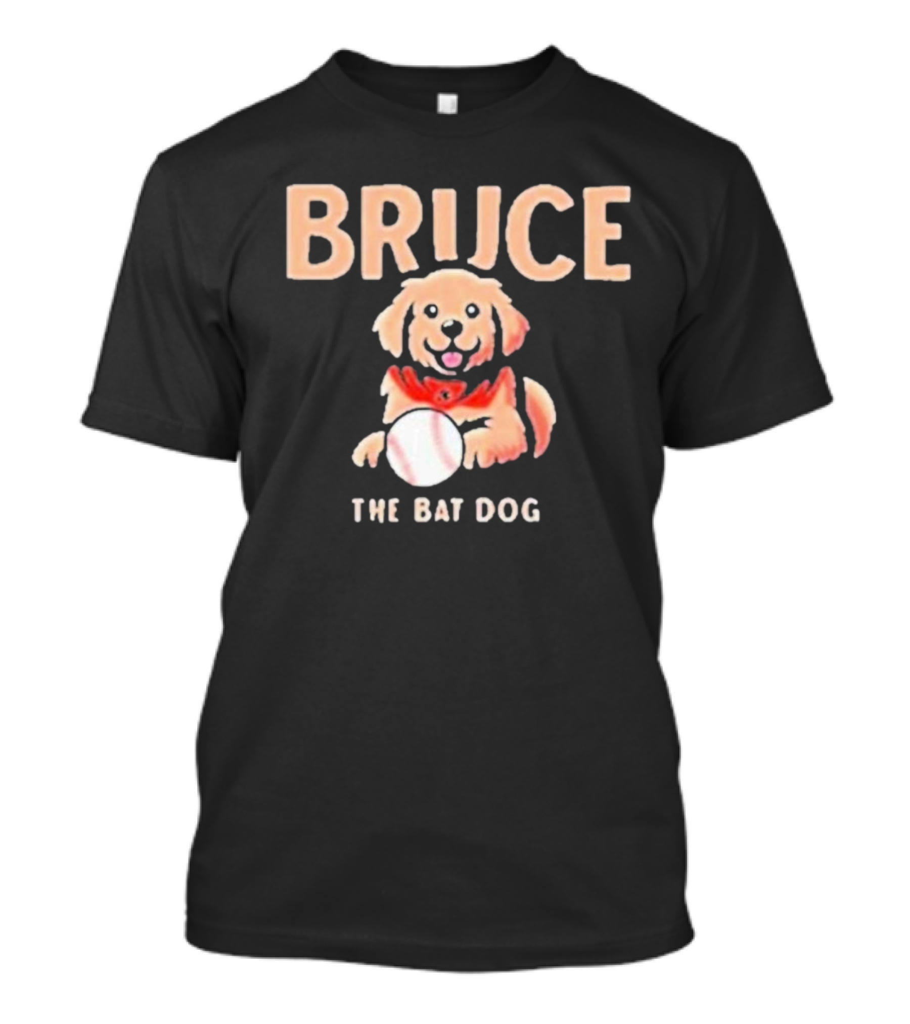 Bruce The Bat Dog Baseball Pup T-Shirt