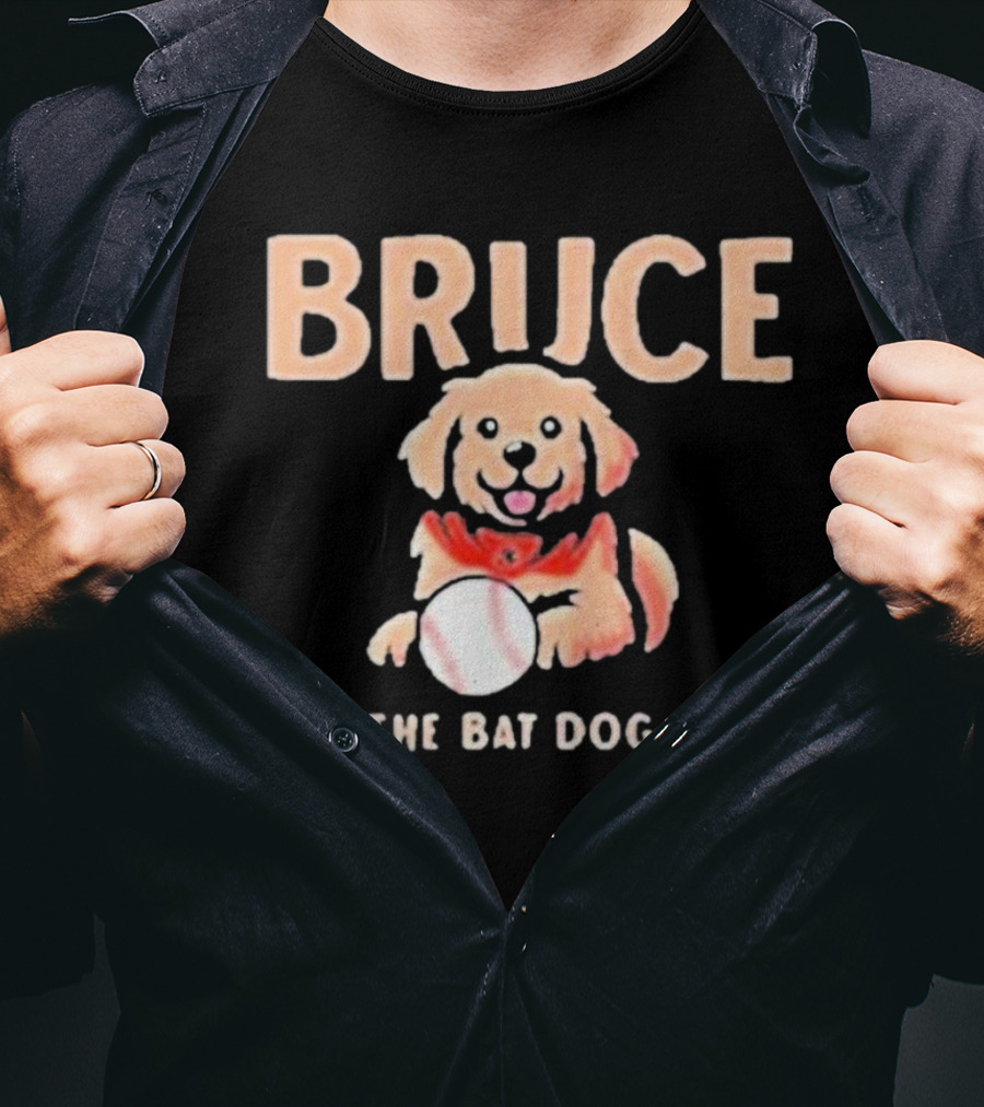 Bruce The Bat Dog Baseball Pup T-Shirt
