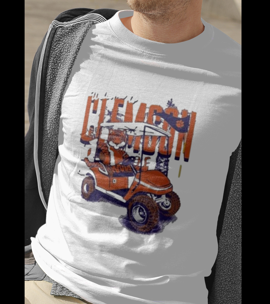 Clemson Tigers Golf Cart Mascot Adventure T-Shirt