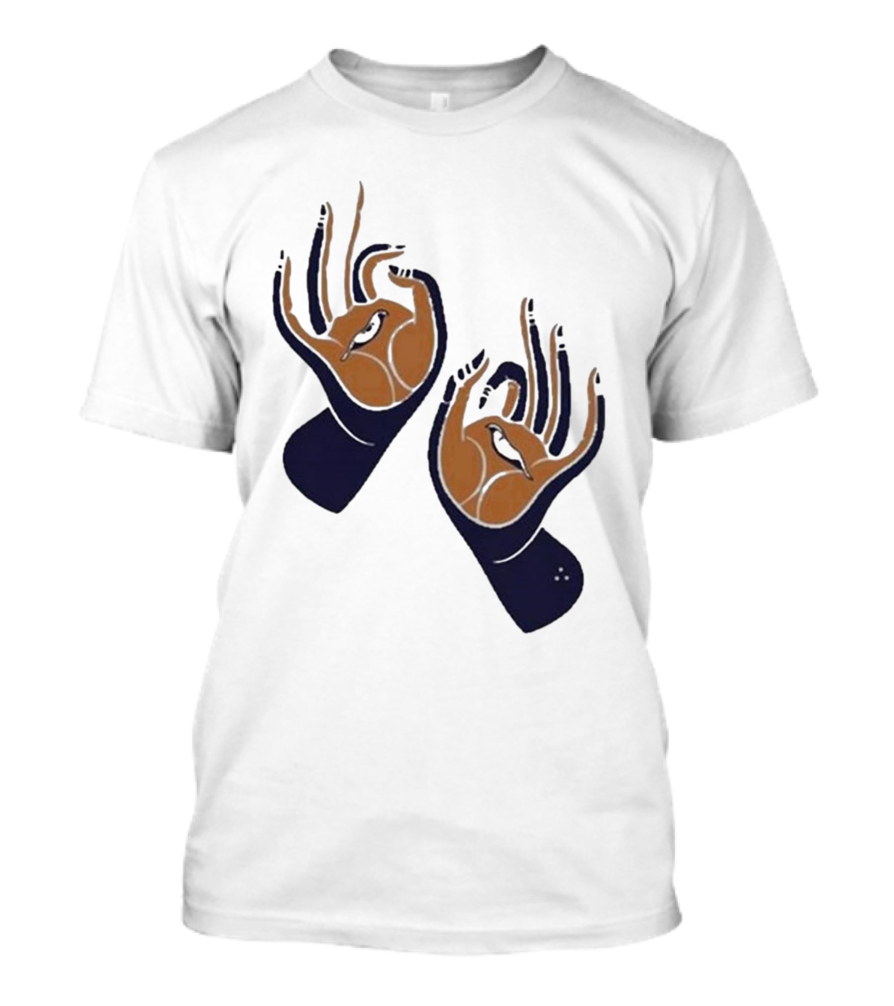 Zwangere Guy Zg Hands Bird Motif T-Shirt