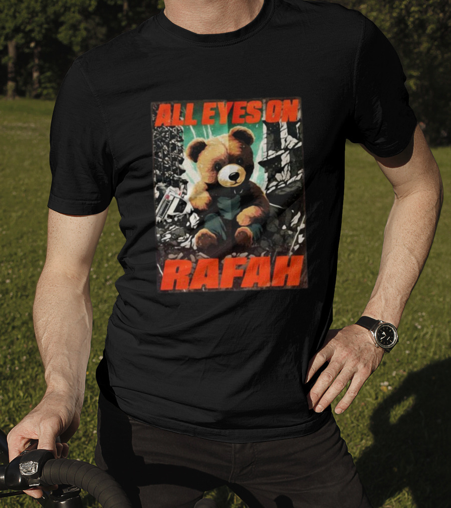 All Eyes On Rafah Bear Amidst Urban Rubble T-Shirt