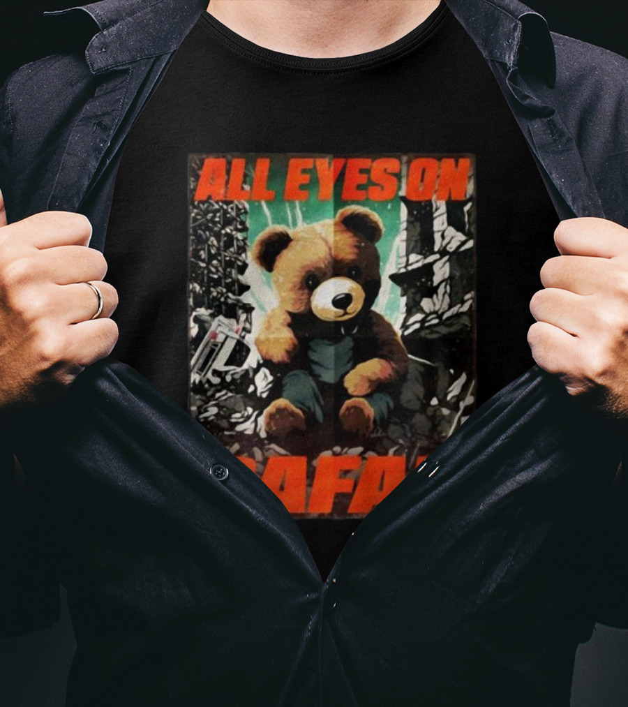 All Eyes On Rafah Bear Amidst Urban Rubble T-Shirt