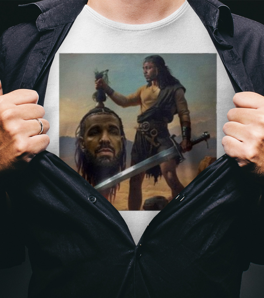Hermainem Kendrick Holding Drake’s Head In Epic Scene T-Shirt