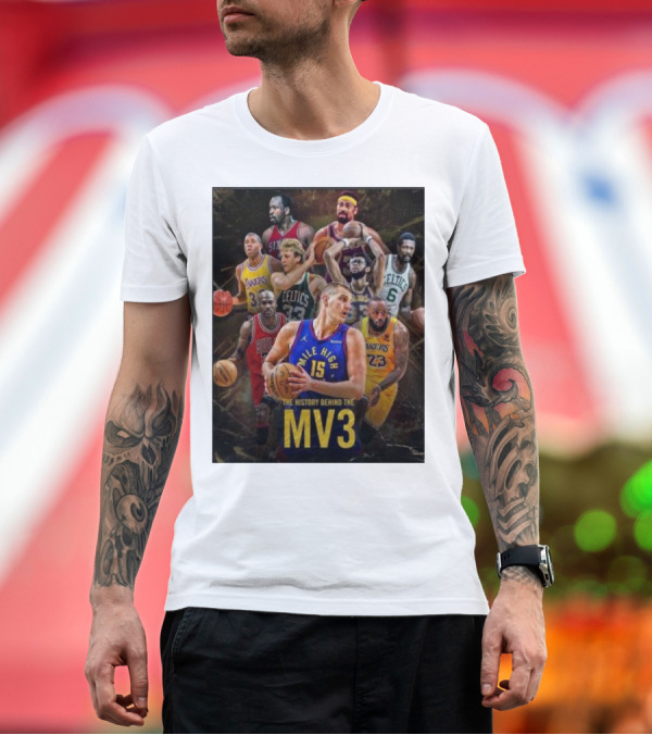 Premium T-Shirt: Mile High MV3 The History Behind the 3 Times MVP Iconic Players T-Shirt Mile High MV3 The History Behind the 3 Times MVP Iconic Players T-Shirt
