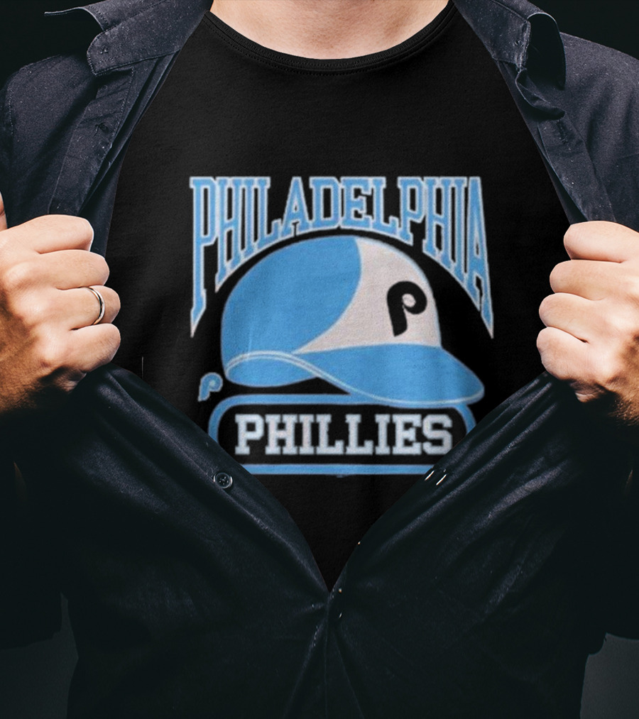 Philadelphia Phillies Blue Helmet Logo T-Shirt