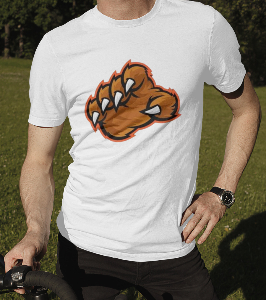 Chicago Bears The Claw Paw Logo Retro Football Fan Gear T-Shirt