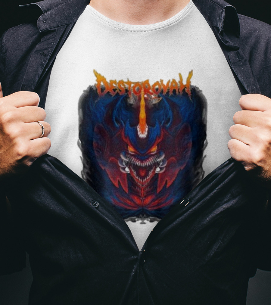 Cavitycolors Destoroyah Fiery Monster Graphics T-Shirt