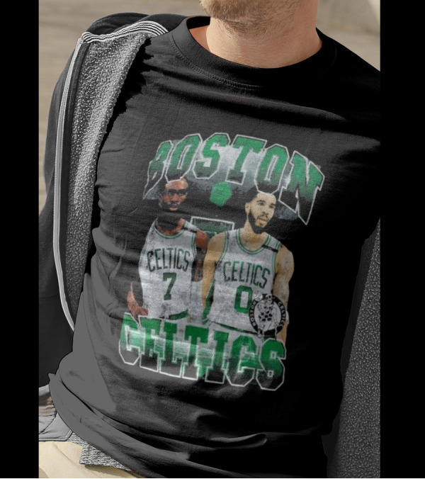 Boston Celtics Jayson Tatum Jaylen Brown Player Duo Vintage Basketball T-Shirt