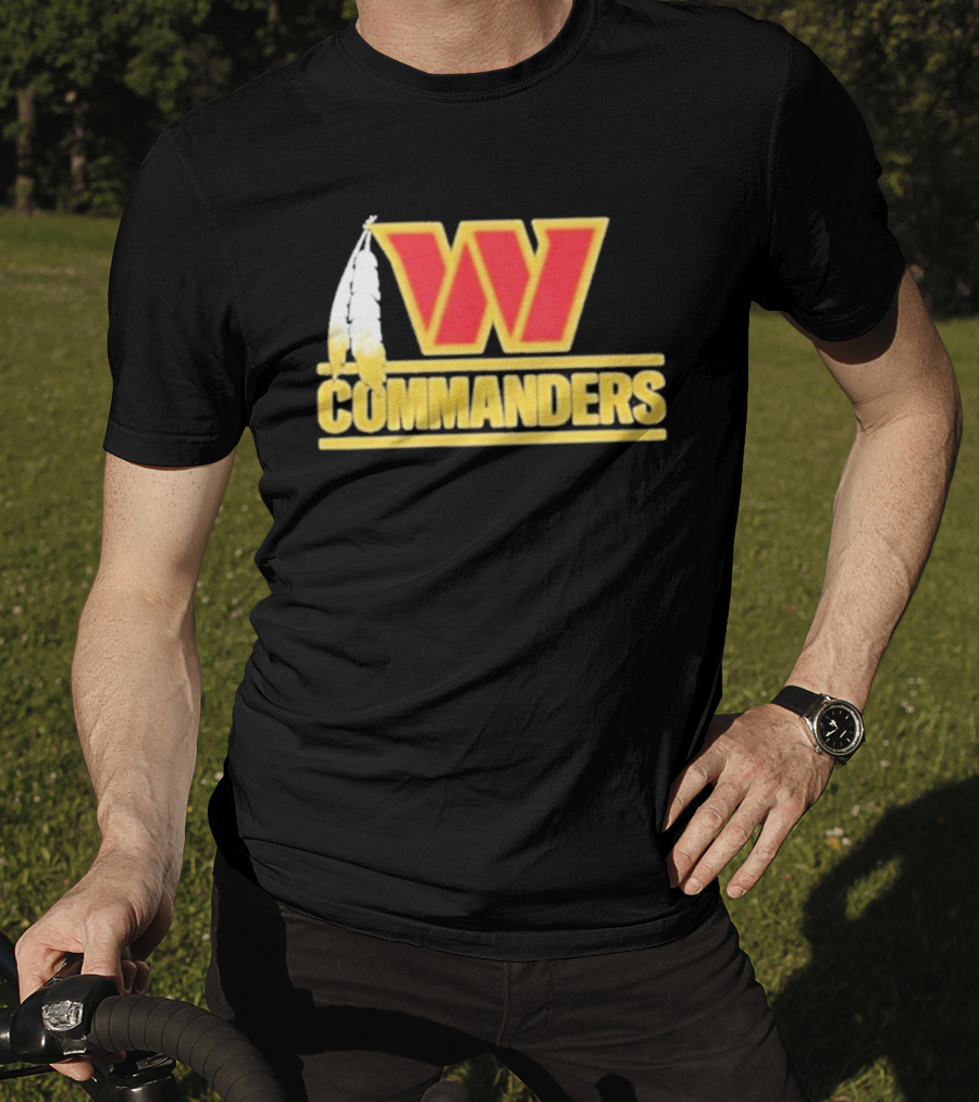 Coach Dan Quinn Commanders Logo W Feather T-Shirt