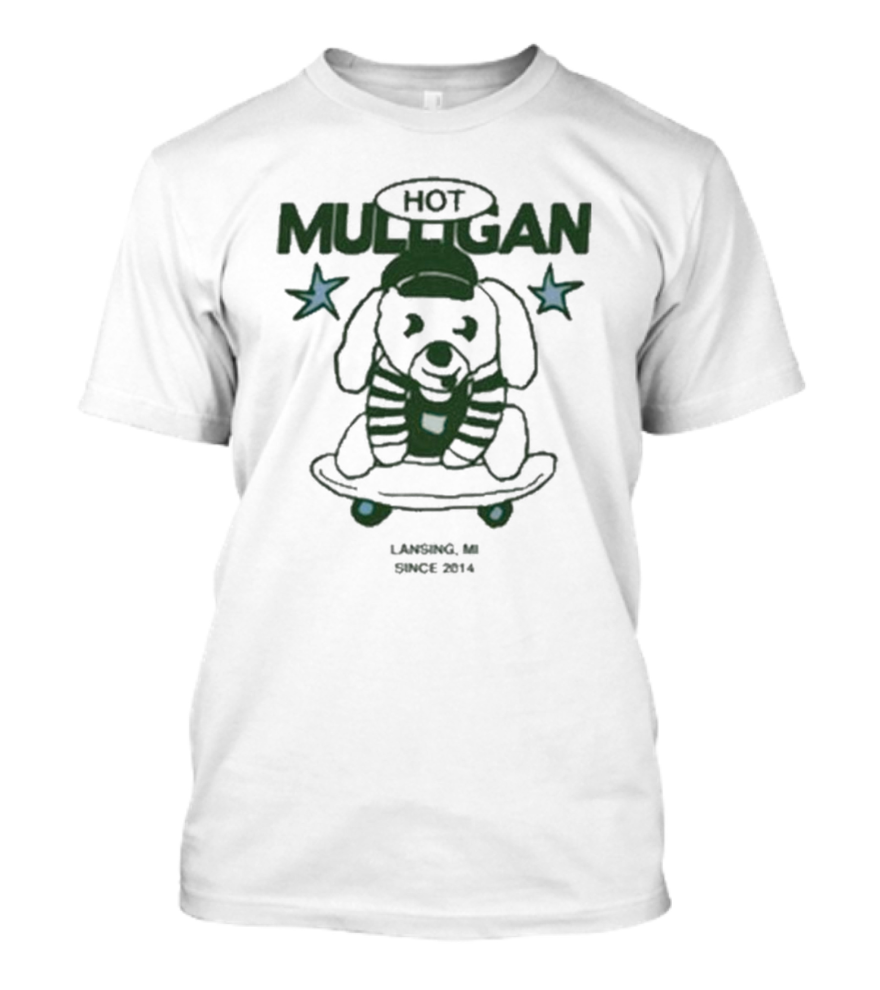 Hot Mulligan Skate Dog Lansing MI Since 2014 T-Shirt