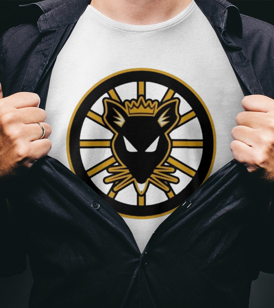 Rat Kings Emblem Circular Rat Head With Crown T-Shirt