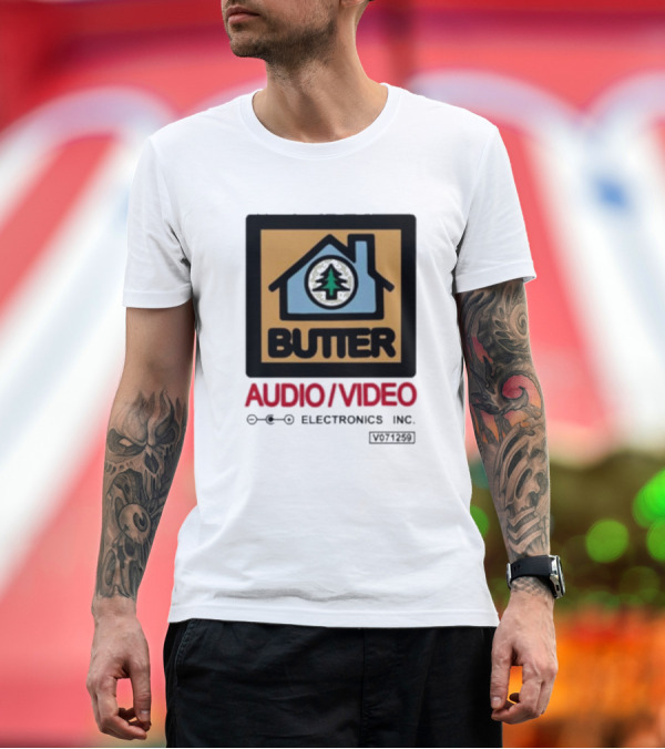Premium T-Shirt: Tommyinnit Wearing Butter Audio Video Electronics Inc. House Symbol with Tree T-Shirt Tommyinnit Wearing Butter Audio Video Electronics Inc. House Symbol with Tree T-Shirt