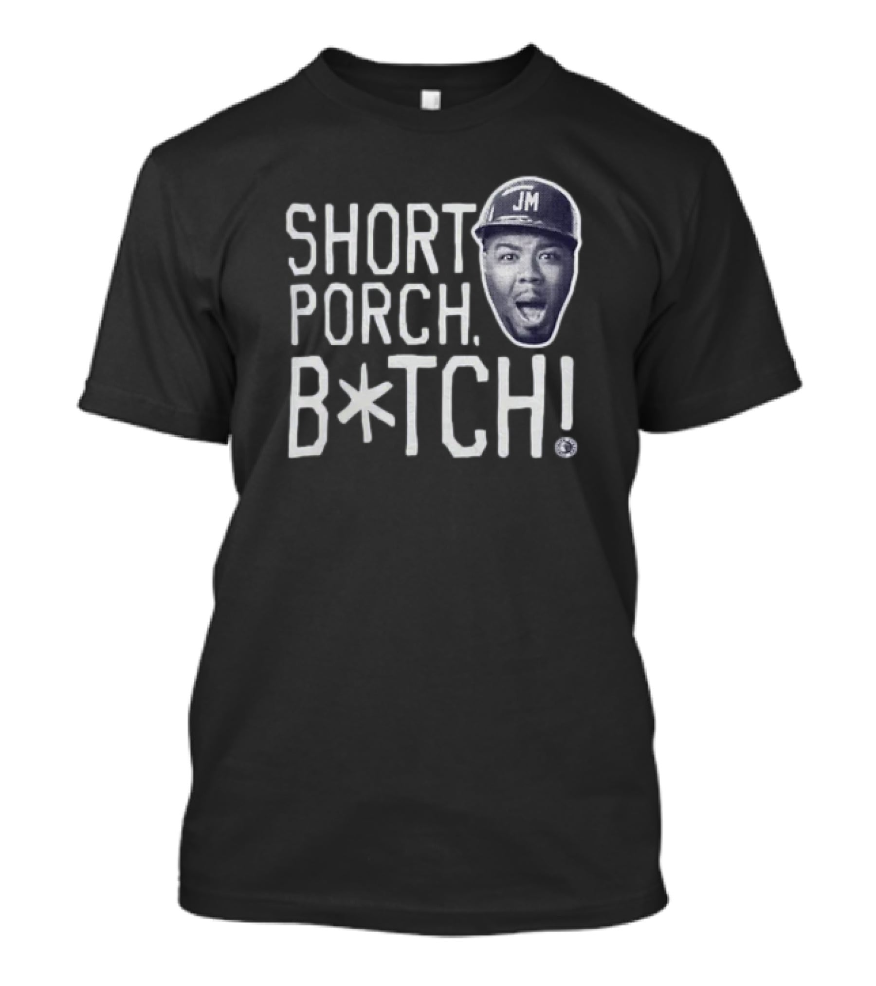 Short Porch B*tch JM Face Cap Expression T-Shirt