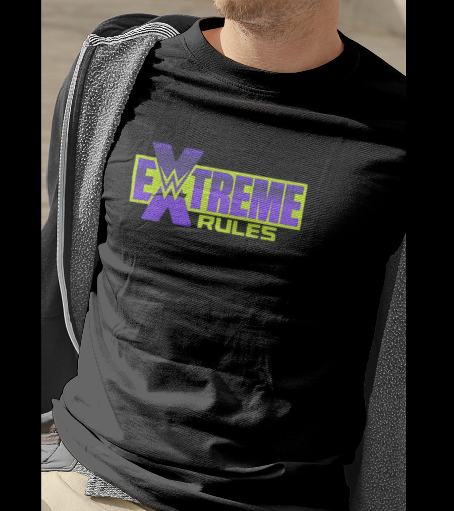 WWE Extreme Rules Event Logo Purple Yellow T-Shirt
