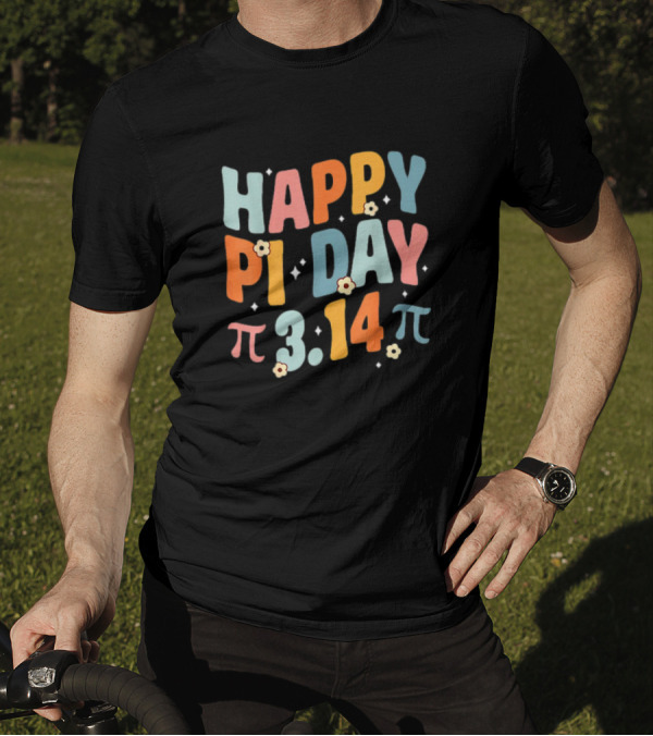 Happy Pi Day 3.14 Groovy Math Teacher T-Shirt