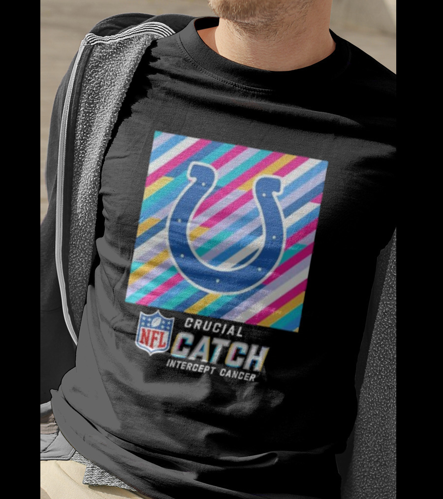Indianapolis Colts NFL Crucial Catch Intercept Cancer T-Shirt
