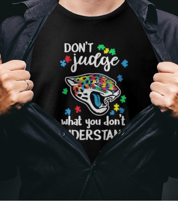 Jacksonville Jaguars Don’t Judge What You Don’t Understand Autism 2024 Puzzle Jaguar T-Shirt