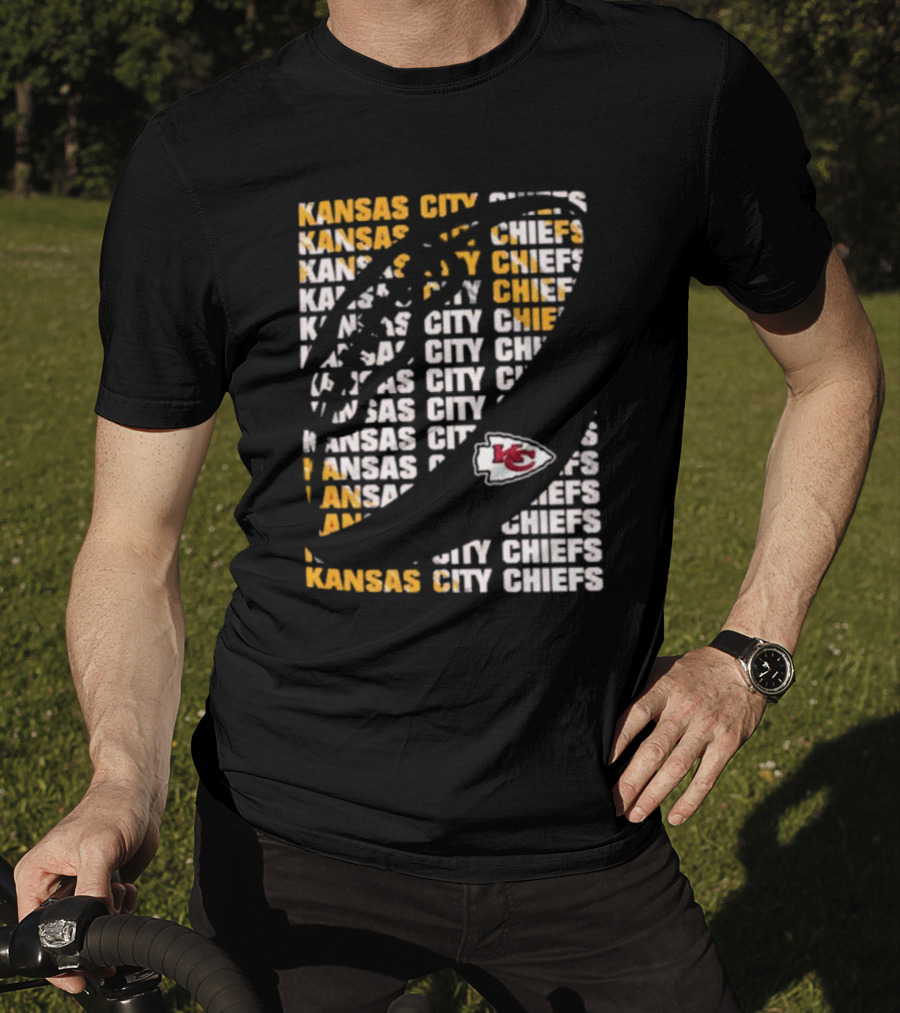 Kansas City Chiefs Youth Box Football KC Logo T-Shirt