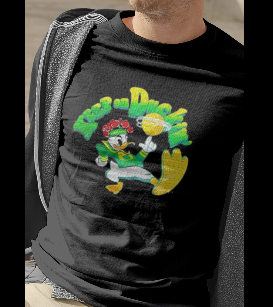 Keep On Duckin' Oregon Ducks Mascot Basketball Dunk T-Shirt
