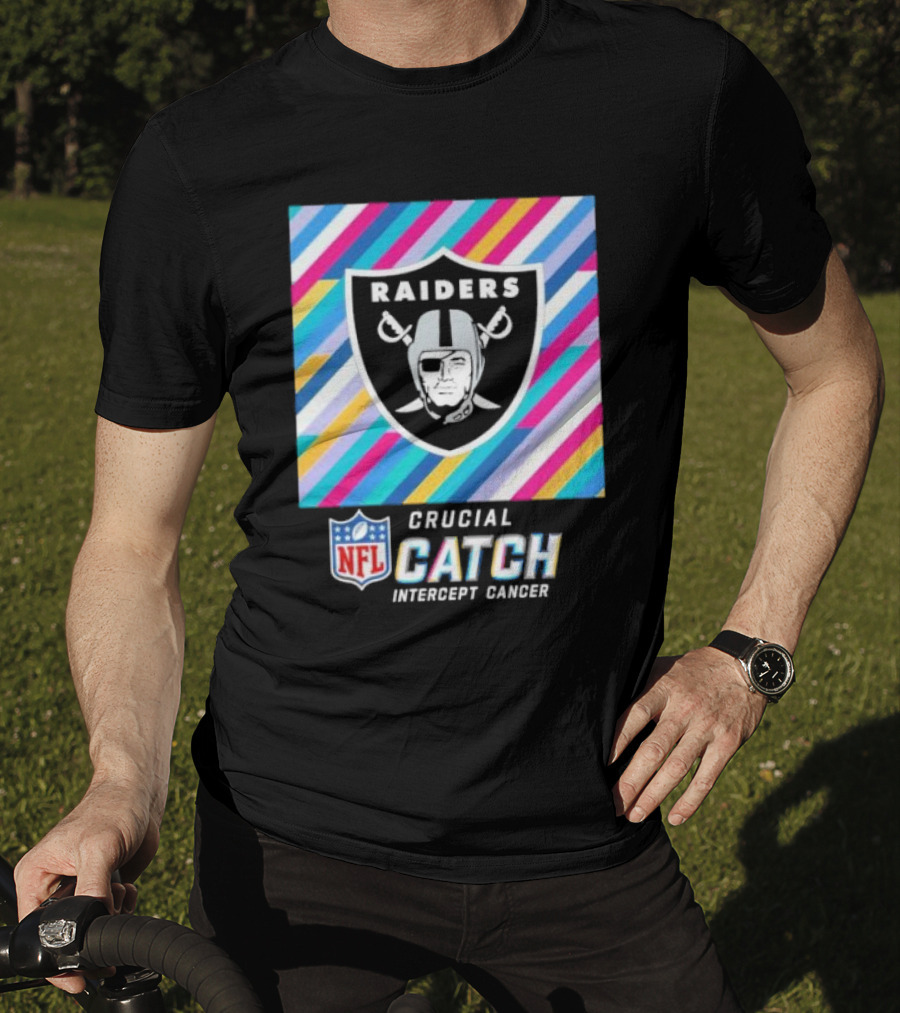 Las Vegas Raiders NFL Crucial Catch Intercept Cancer T-Shirt