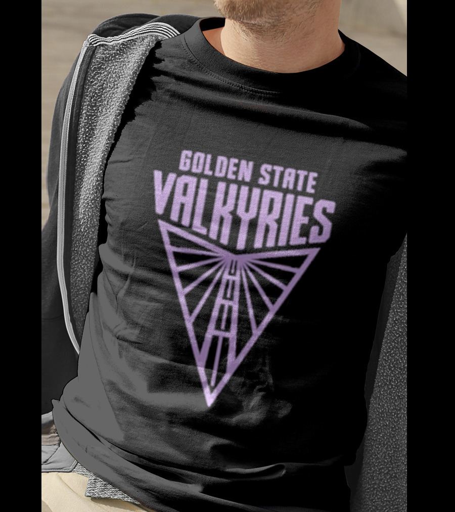 Golden State Valkyries Symbolic Emblem With Geometric T-Shirt
