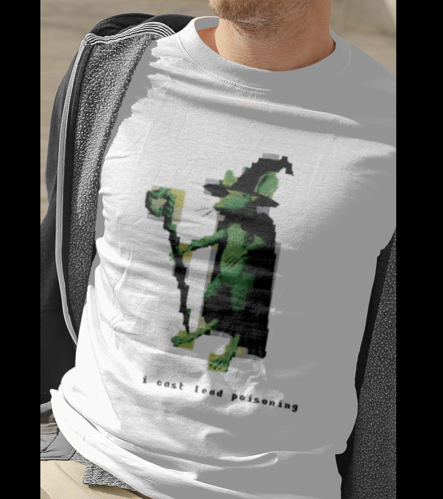 I Cast Lead Poisoning Green Pixel Art Wizard Mouse T-Shirt
